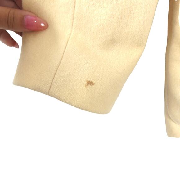 1980s Vintage Talbots Cream Blazer Jacket Twee Glam Retro Vintage Coat Medium - Picture 6 of 11